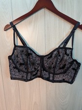 Torrid 1 1x Sexy Strappy Mesh Web Gothic Spiderweb Underwire Bralette Bra picture