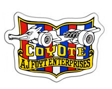 COYOTE AJ FOYT Vintage Sticker Decal picture