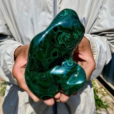 2.62LB Natural Polished Malachite Mineral freeform specimen Reiki Stone picture