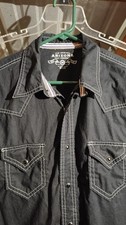 Men's Medium Button-Up Shirt, Short Sleeve, Relaxed Fit, Casual Mixed Brands picture