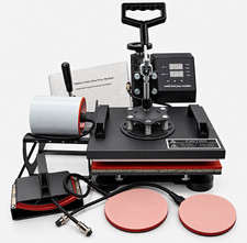 5-in-1 Digital Heat Press Machine Swing Away T-Shirt Mug Hat Plate Sublimation picture