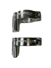 Venzo Bike Adjustable Braze on Front Derailleur Adptr Clamp Silver 28.6m 2Clamps picture