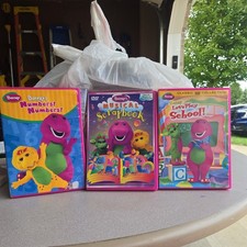 Barney DVD Lot of 3: Numbers Numbers, Musical Scrapbook, Let's Play School picture