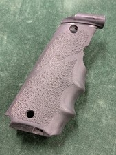 Hogue Laser Enhanced Grip With Finger Grooves 1911 Full Size Rubber Black Grips picture