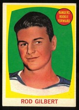 1961-62 Topps Vintage Hockey Rookie Rod Gilbert RC picture