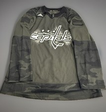 Adidas Aeroready NHL Washington Capitals Salute To Service Camo Jersey Men Sz 52 picture