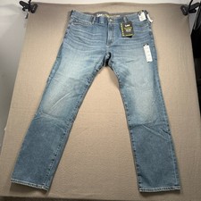 Lee Extreme Motion MVP Nelson Slim Straight Jeans Mens 42x32 Blue 2018456 picture