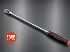 Snap On Tools FHLLF80 3/8” Drive RED Soft Grip EXTRA-LONG Flex Head Ratchet NEW picture
