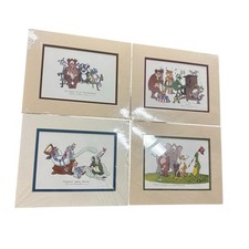 Set of 4 Vintage Robert Marble Signed Lithographs 8x10 picture