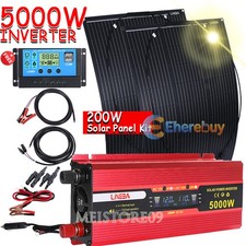 5000W Complete Solar Panel Kit Solar Power Generator 30A Home 110V Grid System picture