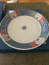 Pair Vintage Arita Ware Platters Shoemon Kiln Ko Imari Japanese Plates Boxed 2pc picture