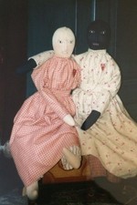 PATTERN - Primitive SISTAS Black & White DOLLS - Sharon Andrews 1998 OOP Rare picture
