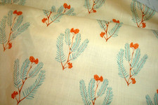 1 of 19 yds Holland & Sherry Fabric 100% Linen Foxworth Blue Moon Upholstery bty picture