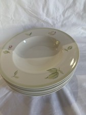 Villeroy & Boch Fine China Germany “florea” (6) Rimmed Soup Bowls 9.5” #0175 picture