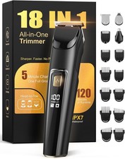 Men's All-in-One Beard Trimmer Kit, Waterproof Cordless Hair Clipper picture