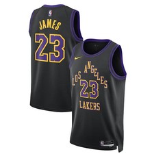 NEWLos Angeles Lakers LeBron James Nike 23/24 NBA Swingman Jersey City Edition L picture