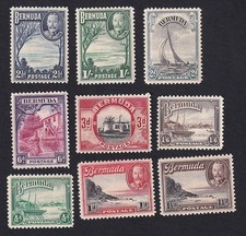 Bermuda KGV 1936-47 set of 9 mint no gum. SG 98-106 £35 picture