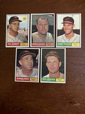 1961 Topps Baseball Lot 5 Dif. ALL HIGH GRADE Nm To Mint All Orioles Short Print picture