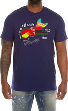 Akoo Men’s T-Shirts Short Sleeve Knit Cotton Fashion Abstract Snobby Tee 2XL picture