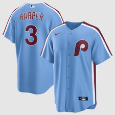 HOT Men's Philadelphia Phillies Bryce Harper Light Blue Alternate Replica Jersey picture