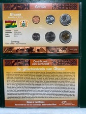 Littleton World Coin Set - Ghana 6 coins with card picture