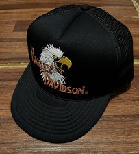 VTG 80s Harley Davidson Hat Cap SnapBack Trucker Eagle Puff Print Easy Rider picture