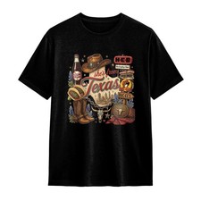 She's From Texas Retro Western Texas Buc-ee's H-E-B T-Shirt For Texas Native picture