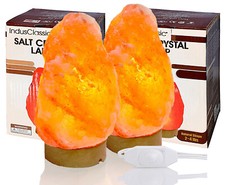 IndusClassic Natural Himalayan Salt Lamp Air Purifier Dimmer 2~4 lbs Set Of 2 picture