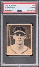 1948 Bowman Stan Musial #36 PSA 2 picture