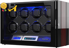 Upgraded 8-Slot Watch Winder with Adjustable Pillows and Built-In Lighting picture