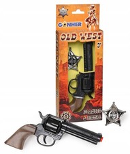 Gonher Old West 8-Shot Ring Cap Gun Diecast Western Cowboy Revolver Replica Pro picture