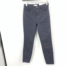 LOFT Ann Taylor Women Size 27 Pants Dark Gray Skinny High Rise Stretch Khakis picture