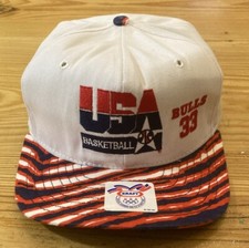 Vintage Dream Team Scottie Pippen Bulls #33 Cap Hat Snapback Rare NWOT Olympics picture