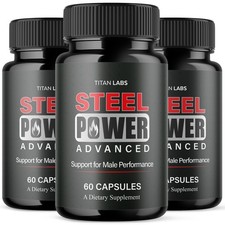 (3 Pack) Steel Power Advanced Male Health Support Supplement SteelPower 180 Caps picture