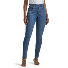 Lee Women's Ultra Lux Comfort High Rise Skinny Jean Denim Pants Blue Format New picture