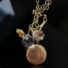 Antique Victorian Pools Of Light Rock Crystal Orb Pendant c. 1880-1900 Original picture
