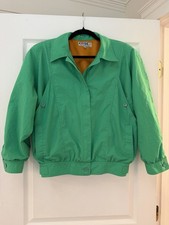 Vintage CRISCA Jacket 34 Green Cotton Made West Germany 80s Bomber Buckle picture