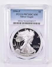 1996-P American Silver Eagle PR70 DCAM PCGS Blue Label picture