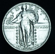1927-D Standing Liberty Quarter AU+ ~ 26193 picture