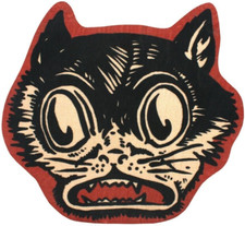 NEW Creepy Co. Beistle FUNKY CAT Accent RUG 36x33