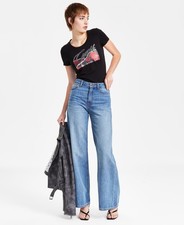 Guess Bellflower Wide-Leg Jeans Women's 27x32 Always Zip Fly Button Closure picture