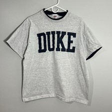 Vintage 90s Anvil Duke Blue Devils Gray Single Stitch T-Shirt Mens Large picture