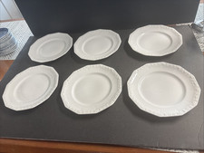 Rosenthal China Maria 12 Sided White Salad Plates 7 3/4 In Set of  6 Never used picture