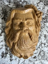 VTG Christmas 89 Home Alone Wreath Style Santa Head Plaque Wall Hanging picture