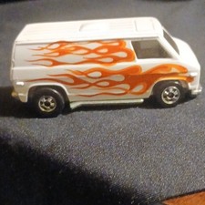 Vintage 1974 Hot Wheels Super Van White with Flames Blackwall Hong Kong picture