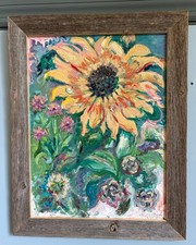 Abstract Flowers, Oil Painting, Framed, Gallery Art picture