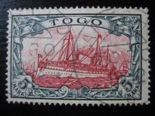 TOGO GERMAN COLONY Mi. #19 scarce used Kaiser Yacht stamp CV $720.00 picture
