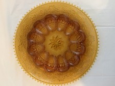 BUNDLE - 16 pcs VINTAGE Indiana Glass Tiara Amber Sunburst Patter circa. 1950s picture