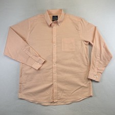 Stafford Shirt Mens 16.5 34/35 Pink Travel Wrinkle Free Oxford Regular Fit Dress picture