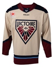 Montreal Victoire Adult Bauer Replica Away Beige PWHL Hockey Jersey - Blank picture